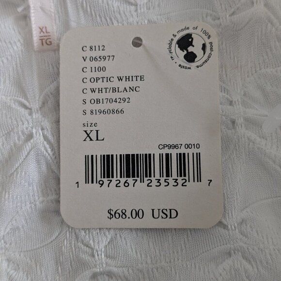 Free People Tank Top Size XL White Crossback Textured Sleeveless MyKonos NWT - Picture 10 of 16